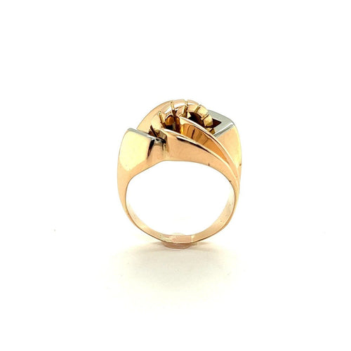 Bague 57 Bague Tank Art Déco Or Blanc Or Rose 58 Facettes OCC