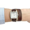 Montre Montre Hermès, "Cape Cod Tonneau", acier, cuir. 58 Facettes 31985