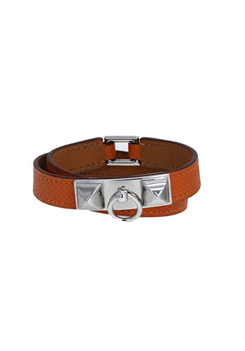 Bracelet Bracelet HERMES Rivale Double Tour en Cuir, Autres 58 Facettes 61923-57853