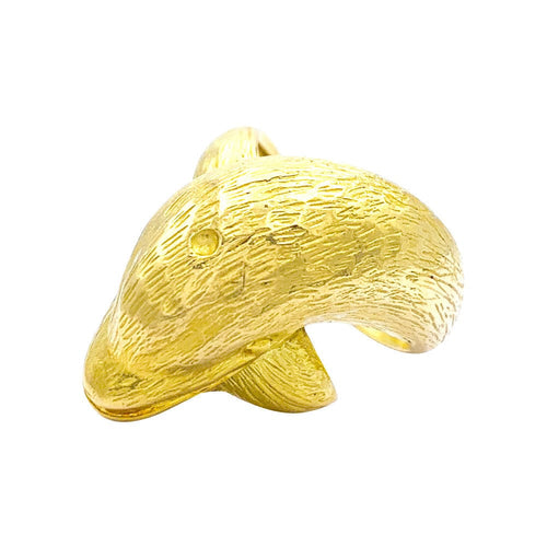 Bague 52 Bague Hermès, "Dauphin", or jaune. 58 Facettes 32586