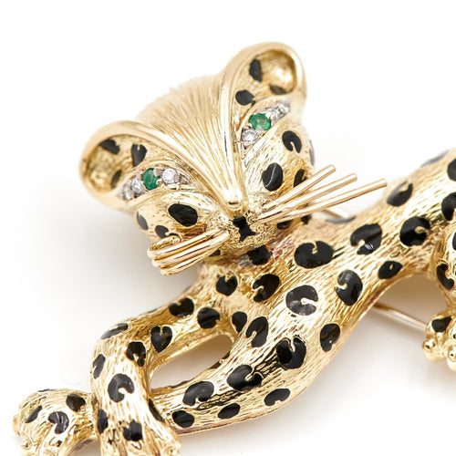 Broche Fred Broche Panthère Panthère Or jaune Diamant 58 Facettes 1913079CN
