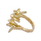 Bague 51 Bague croisée or jaune texturé. 58 Facettes 33602