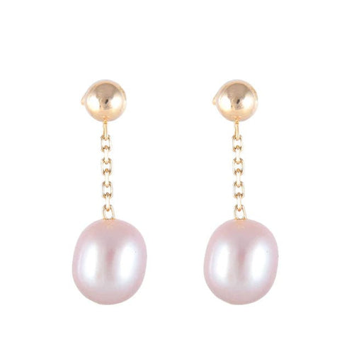 Boucles d'oreilles Boucles d’oreilles pendantes Perles de culture roses 58 Facettes