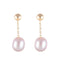 Boucles d'oreilles Boucles d’oreilles pendantes Perles de culture roses 58 Facettes