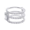 Bague 54 Bague Edouard Nahum, Trilogie Emeraude, diamants, or blanc. 58 Facettes 32515