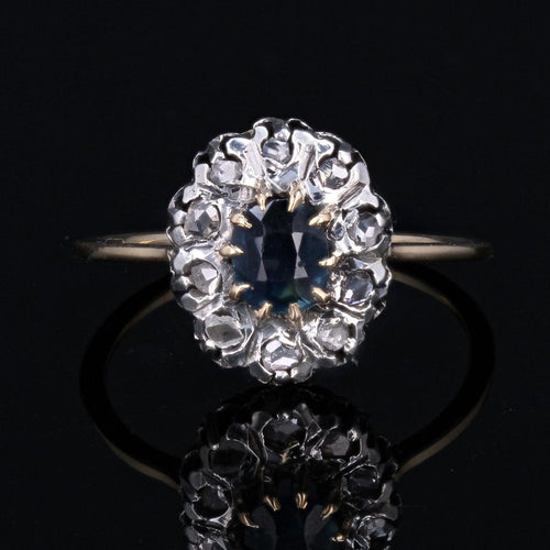 Bague 52 Bague ancienne saphir diamants 58 Facettes CV86