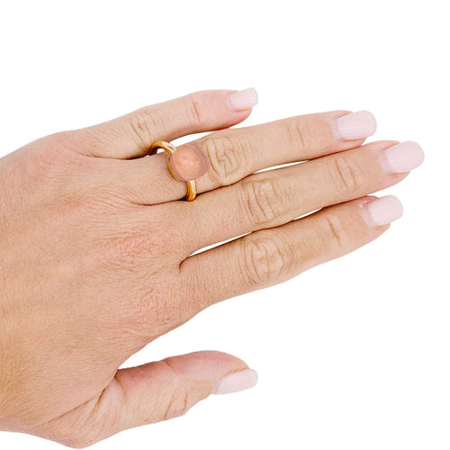Bague 53 Bague Pomellato, "Nudo Classic", deux ors et quartz rose. 58 Facettes 33001