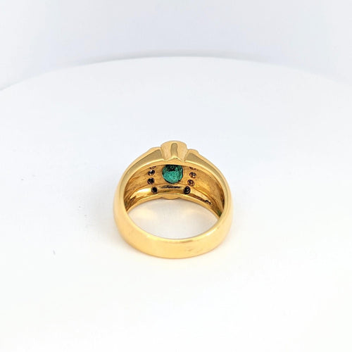 Bague Bague en or jaune diamants et émeraude 58 Facettes 20167