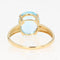 Bague 57 Bague d'occasion or et topaze 58 Facettes 21-274A