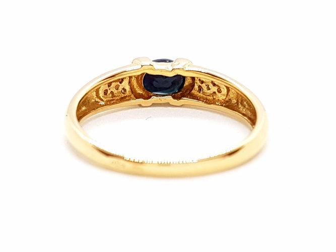 Bague 53 Bague Or jaune Saphir 58 Facettes 06508CD