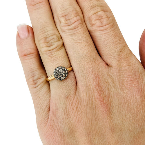 Bague 50 Bague Pomellato, "Sabbia", or rose, diamants bruns. 58 Facettes 30910