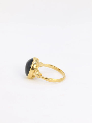 Bague Bague vintage or jaune grenat cabochon 58 Facettes 810