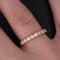 Bague 49 Demi alliance diamants or jaune 58 Facettes CV93