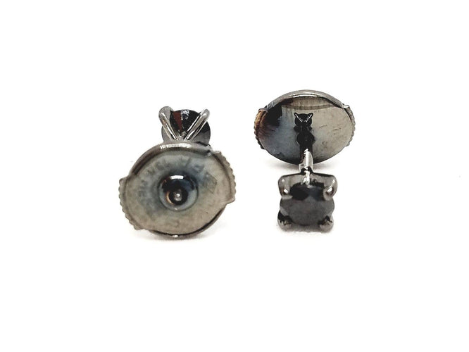 Boucles d'oreilles Boucles d'oreilles Puces Or noir Diamant 58 Facettes 578734RV