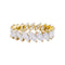 Bague 57 Alliance tour complet or jaune et diamants navettes. 58 Facettes 32744