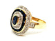 Bague 58 Bague Art déco Or jaune Saphir 58 Facettes 1628870CN