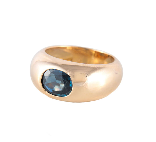 Bague BAGUE CHEVALIERE OR & SAPHIR 58 Facettes BO/220112