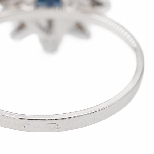 Bague 49 Bague Pompadour Or blanc Saphir 58 Facettes 2528877CN