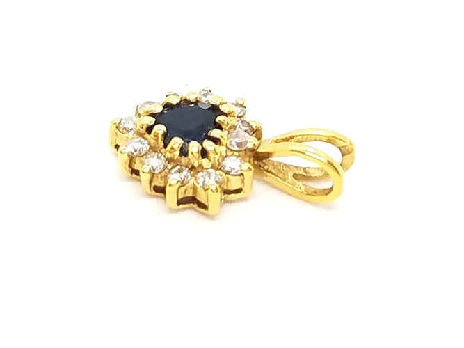 Pendentif Pendentif Or jaune Saphir 58 Facettes 06547CD