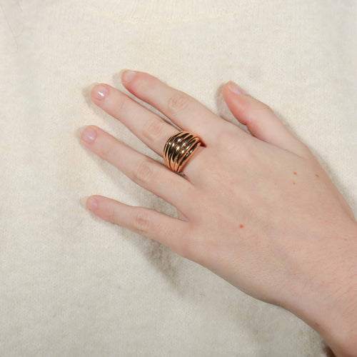 Bague 52 Bague à godrons 58 Facettes 8400