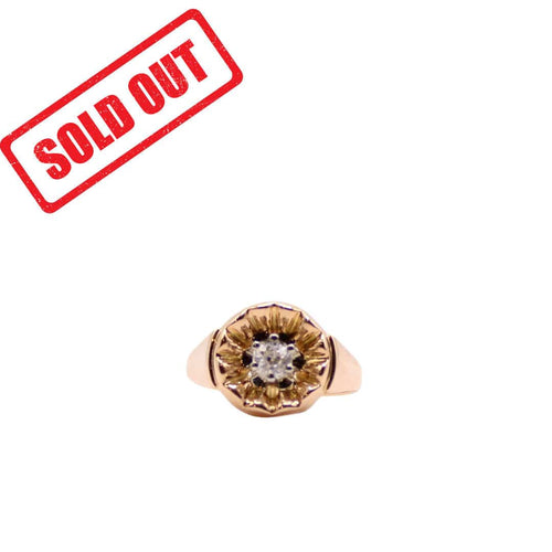 Bague Diamant Or jaune Années 50 58 Facettes