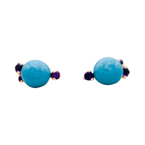 Boucles d'oreilles Boucles d'oreilles Pomellato, "Capri", or rose, céramique, améthystes. 58 Facettes 32765