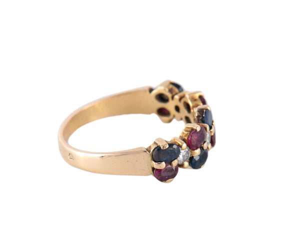 Bague BAGUE "REINA" GRENATS & SAPHIRS 58 Facettes BO/220118