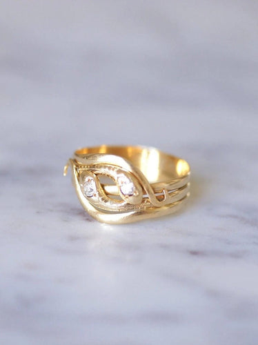 Bague Serpents enroulés Victorienne diamants 58 Facettes