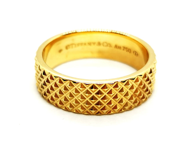 Bague 65 Tiffany & Co Bague Alliance Pointe de diamant Or jaune 58 Facettes 1365541CN