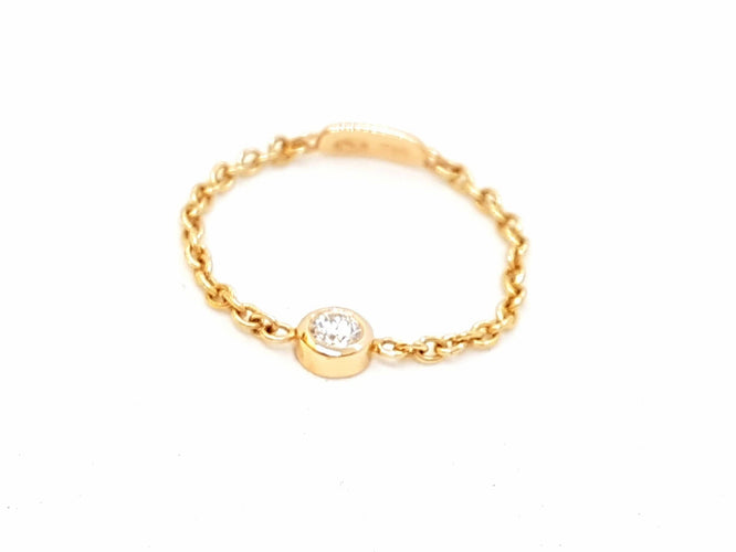 Bague 54 Bague Chaînette Or rose Diamant 58 Facettes 578677RV