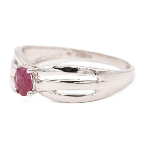 Bague 60 Bague Solitaire Or blanc Rubis 58 Facettes 2593518CD