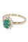 Bague 56 BAGUE POMPADOUR ÉMERAUDE DIAMANTS 58 Facettes 075201