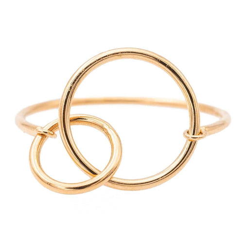 Bague 56 Ginette NY Bague Tiny circle Or rose 58 Facettes 1964960CN