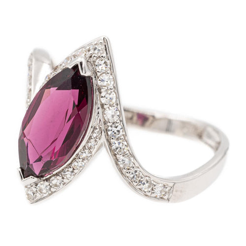 Bague 54 Bague Or blanc Grenat Almandin 58 Facettes 2329109CN