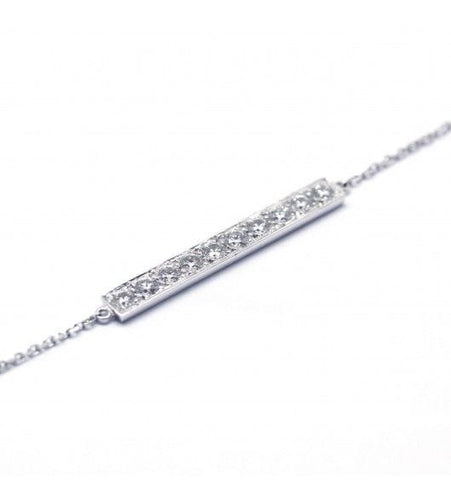 Bracelet 17 cm / Blanc/Gris / Or 750 Bracelet Or et diamants 58 Facettes 220374R