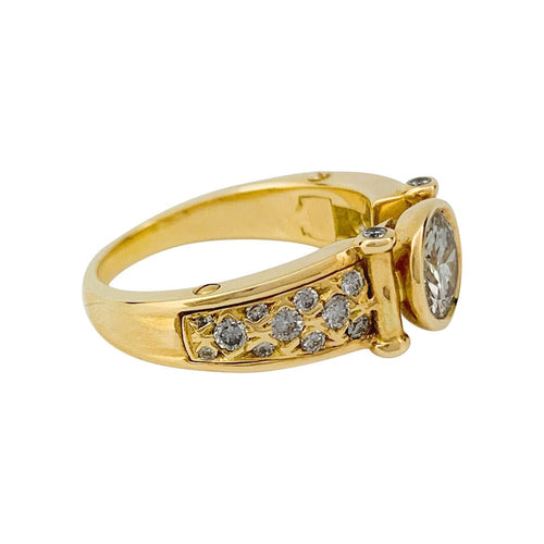 Bague 50 Bague or jaune et diamants. 58 Facettes 31606
