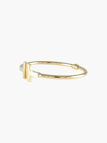 Bracelet Or Jaune BRACELET JONC "T" OR 58 Facettes BO/220032