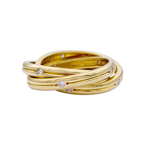 Bague 54 Bague Cartier, "Constellation", or jaune et diamants. 58 Facettes 33038