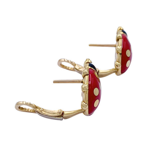 Boucles d'oreilles Boucles d'oreilles Cartier, "Coccinelles", or jaune, émail. 58 Facettes 32315