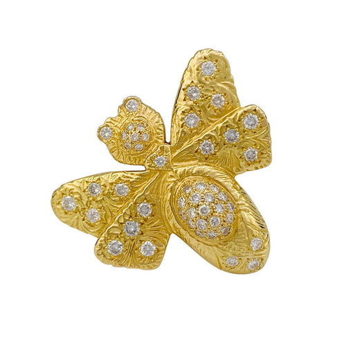 Bague 52 Bague Garnazelle "Papillon" en or jaune, diamants. 58 Facettes 31576