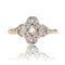 Bague 55 Bague ancienne trèfle diamants taillés en rose 58 Facettes 13-045