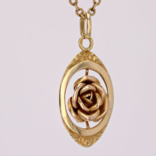 Pendentif Pendentif ancien à la rose 2 ors 58 Facettes CVP80