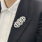 Broche Broche Art Déco, platine et diamants. 58 Facettes 33343