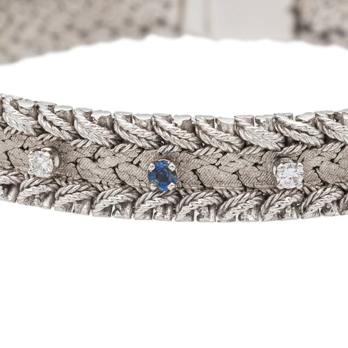 Bracelet Bracelet Manchette Or blanc Diamant 58 Facettes 2549623CN