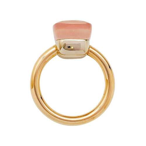 Bague 53 Bague Pomellato, "Nudo", or rose et blanc, quartz rose. 58 Facettes 30909