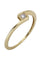 Bague 54 SOLITAIRE MODERNE DIAMANT 0.10 CARAT 58 Facettes 059171
