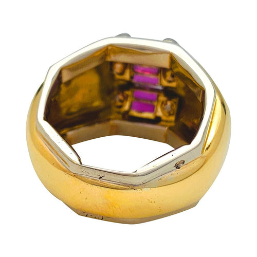 Bague 52 Bague Poiray jonc en or jaune et blanc. 58 Facettes 31099