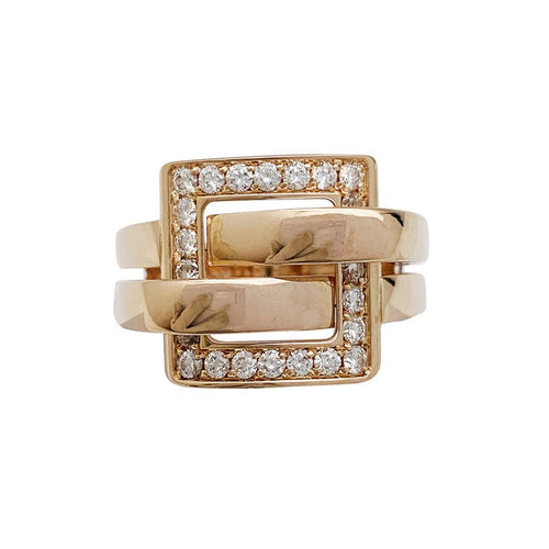 Bague 49 Bague Boucheron, "Déchaîné", or rose, diamants. 58 Facettes 30718