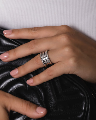 Bague 52 Bague BULGARI B.Zero1 4 rangs en Or Blanc 750/1000 58 Facettes 61835-57675
