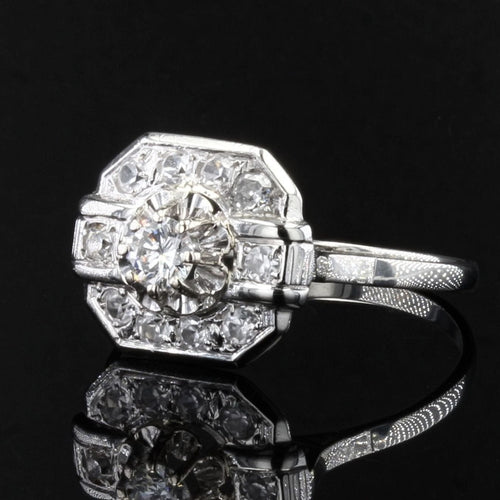 Bague 57 Bague art déco diamants 58 Facettes 21-726